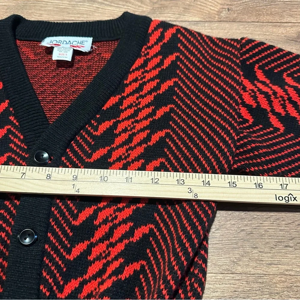 Vintage Jordache‎ Zebra Print Knit Cardigan Size 5T